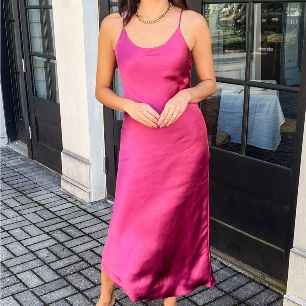 revolve : 
Line & Dot NWT Makena Midi Dress in Magenta
